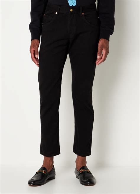 gekleurde gucci jeans|Gucci Tapered cropped jeans met gekleurde wassing .